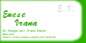 emese vrana business card